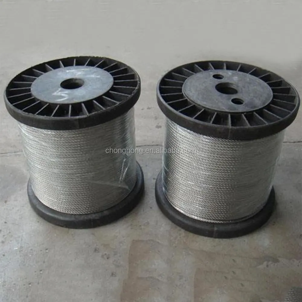 1/8" 3/16" AIRCRAFT CABLE 1/4" 5/16" 3/8" 7x7 7x19 Galvanized Steel Wire Rope and Stainless Steel Wire Rope Cheap Price