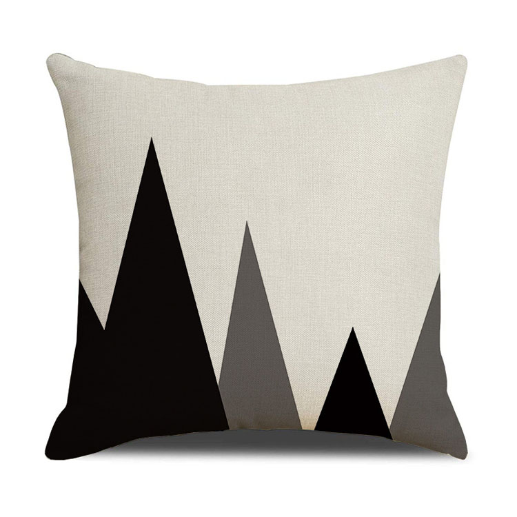 Home Living Room Sofa Cushion Pillowcase Waterproof Antifouling Oilproof Custom Digital Printing Polyester Linen Cushion Cover