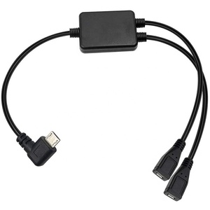 工場製造0.4mマイクロUSBオス-2メスUSBコンバーターデータ充電ケーブルモバイル用3mケーブル長 - Product Image 1
