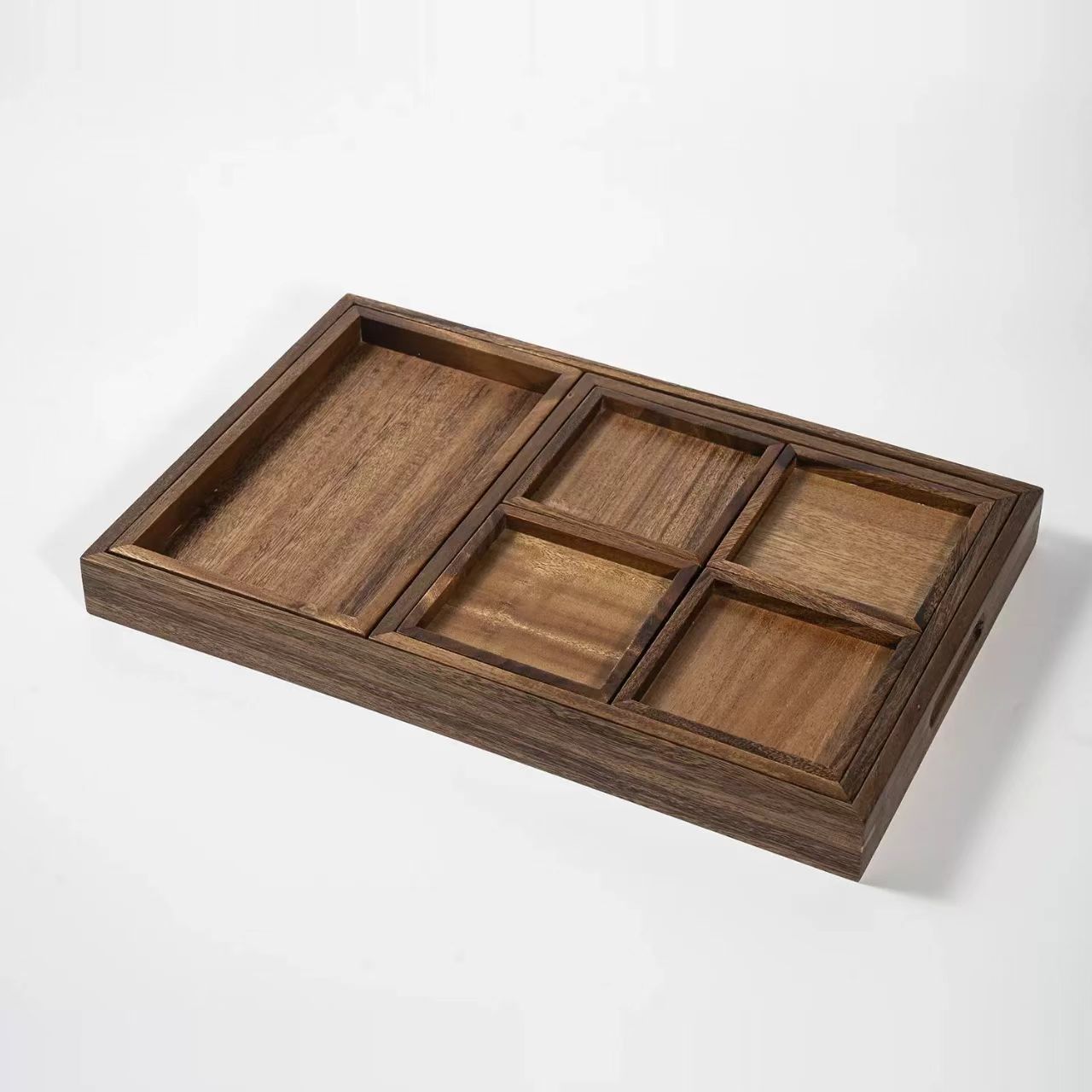 Walnut wood seven-piece set