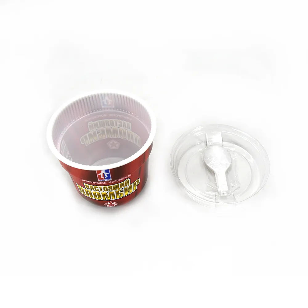 Pudding Mousse Jelly Yogurt Plastic Cup Disposable Frosted Clear Plastic Dessert Cup with Lid