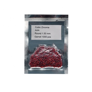 3A kaliteli yuvarlak kesim granat kırmızı kübik zirkonya taş gevşek granat CZ taş sentetik taşlar takı yapımı için - Product Image 1