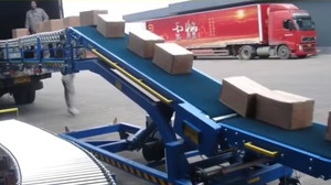 Portable Goods <strong>Automatic</strong> <strong>Loading</strong> and <strong>Unloading</strong> Electric Telescopic Inlined Belt Conveyor