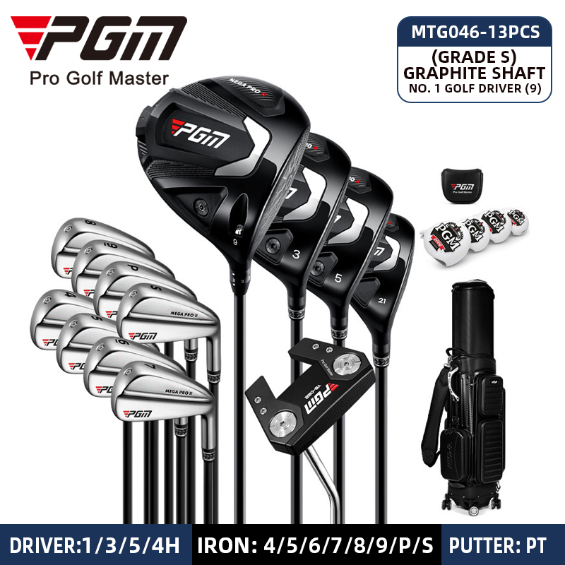 MTG046 Driver 9 S manche graphite 13 pièces + sac de golf noir