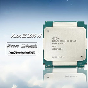 Intel Xeon E5 2696v3 E5 2696 v3 2.3 GHz 18 çekirdekli yirmi-36-iplik 45MB 135W CPU İşlemci LGA 2011-3 E5-2696 v3 - Product Image 2
