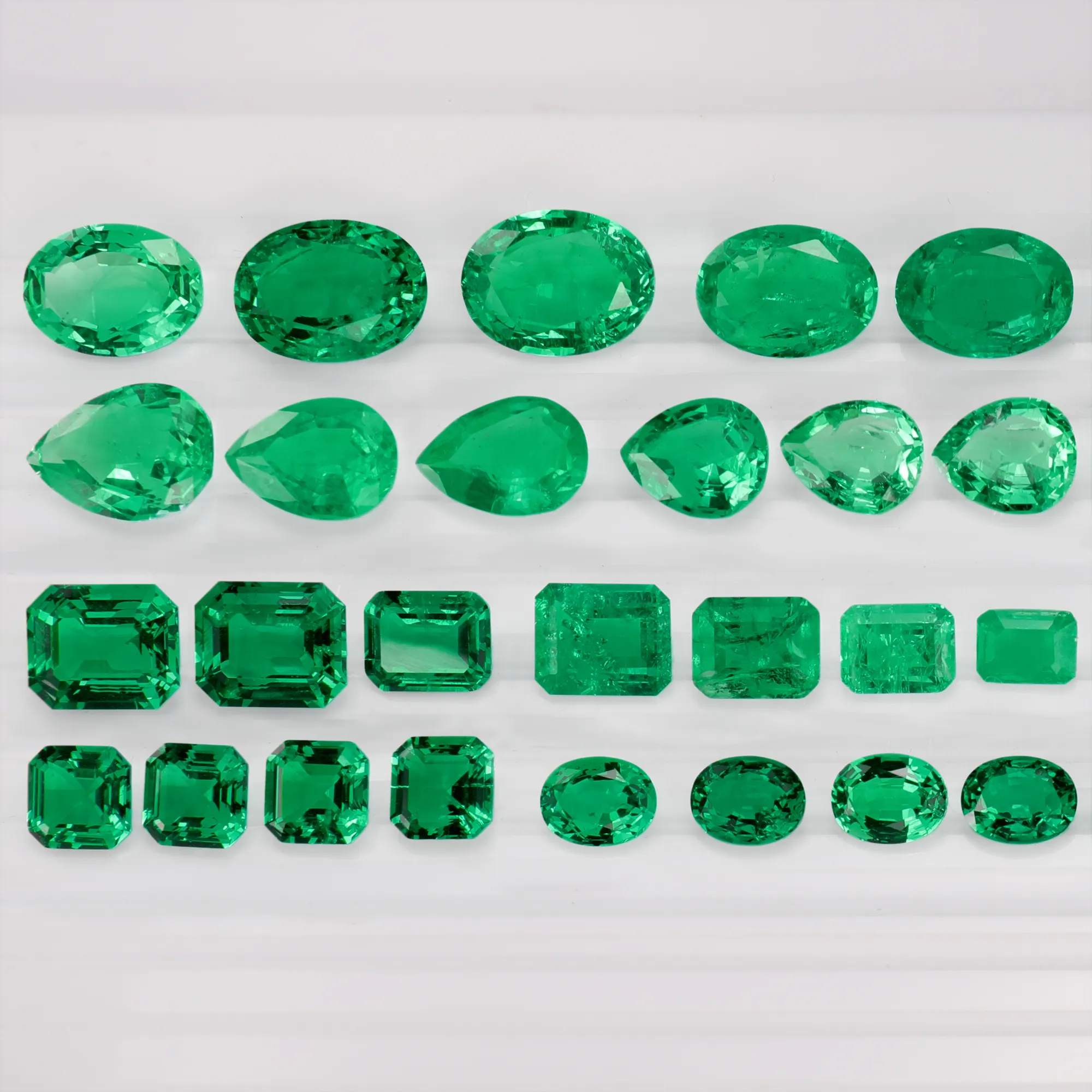 Hailer-مجوهرات نسائية, بسعر الجملة من قبل قيراط GRA معتمد من الهيدروحراري الزمرد الكولومبي مختبر أخضر تنمو الزمرد أحجار كريمة فضفاضة