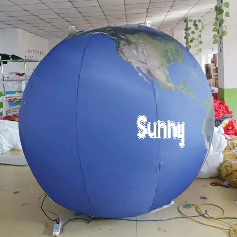 Inflatable Hành Tinh bóng Inflatable Inflatable Trái Đất mặt trăng chín hành tinh treo led mô hình ánh sáng Inflatable LED ánh sáng mặt trăng bóng
