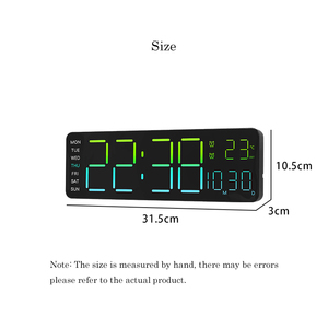 Neues Design 6678R RGB Farbwechsel Hintergrund beleuchtung LED Großes Display Digitaler Wecker Fernbedienung Timer Wanduhren - Product Image 5