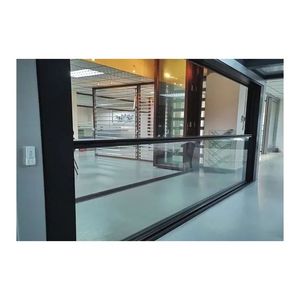 Aluminum Double Glass Vertical Sliding Balcony <strong>Window</strong> Smart Electric Remote Automatic Opening / <strong>Close</strong> <strong>Window</strong> - Product Image 1