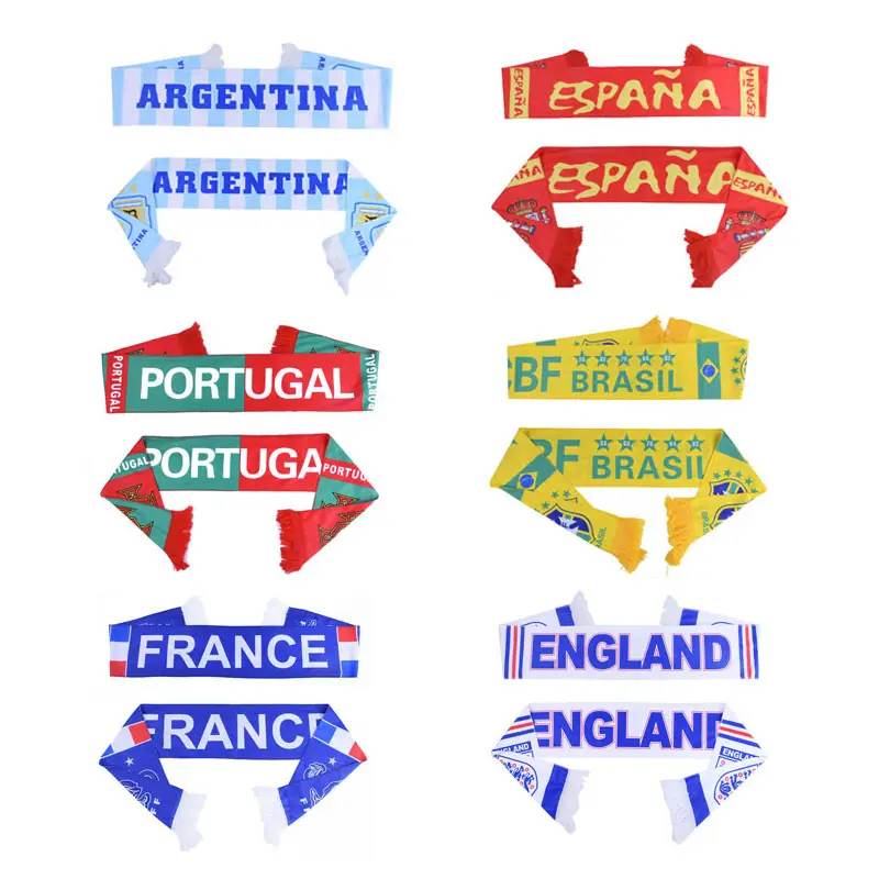 Bandera del mundo de Catar, bufandas de bandera de Brasil, Argentina, Portugal, regalo, 2022