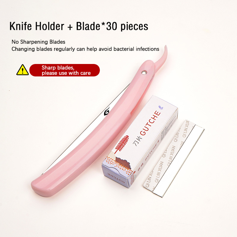 Pink K1 Thick Handle Razor Holder+blades*30