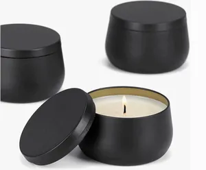 Barattoli cosmetici e contenitori vuoto vaso con latta decorata esagonale e quadrato può tappo a vite forma di cilindro - Product Image 4