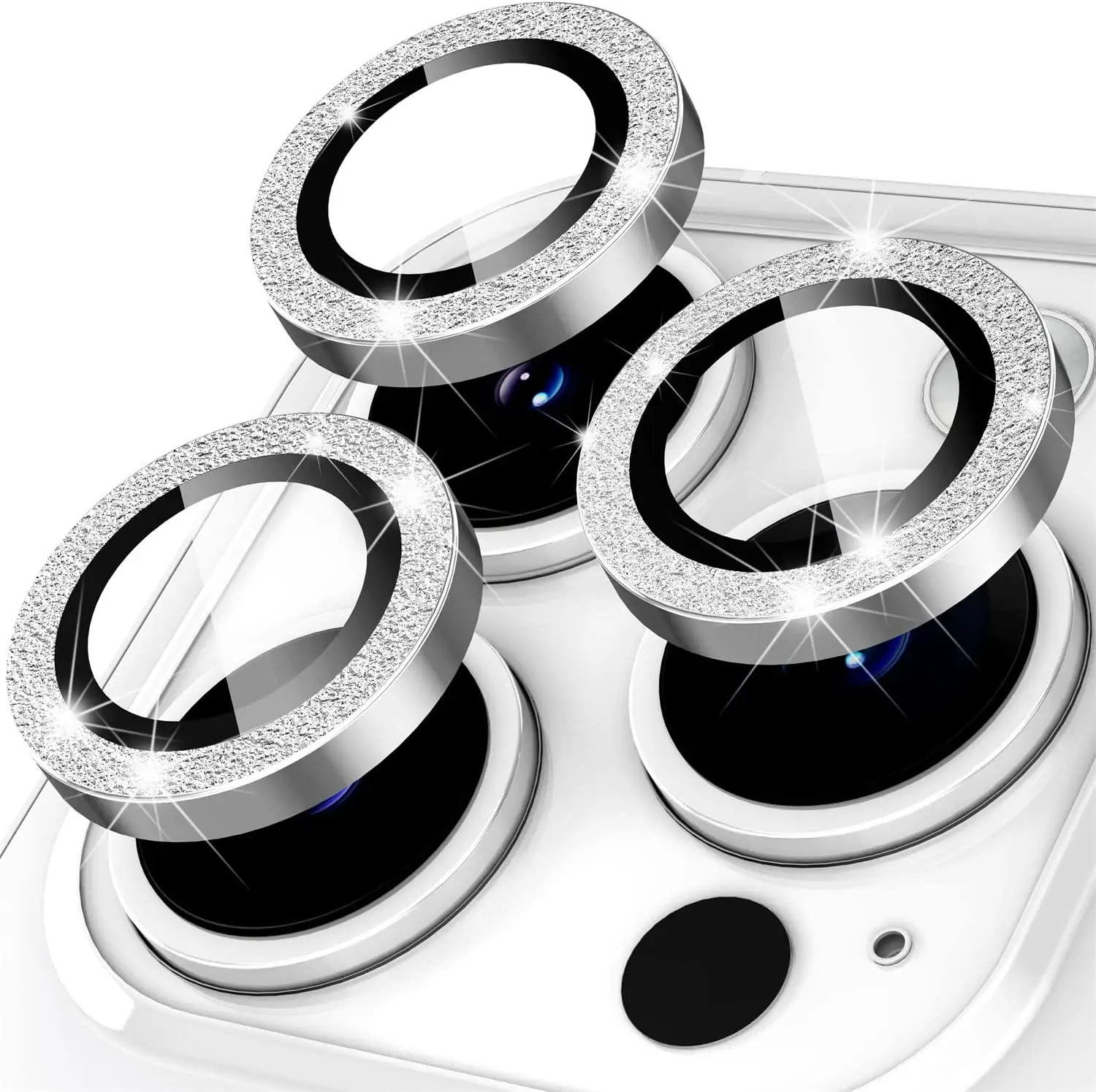 Protecteur d'objectif d'appareil photo, couverture d'appareil photo en verre trempé, diamants scintillants colorés pour Iphone 11 12 13 14 Mini Pro Max