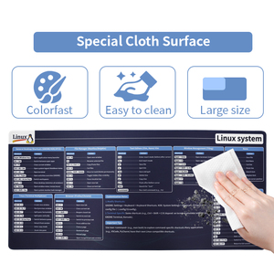 Alfombrilla de ratón con teclas de sistema Excel y Linux combinada a prueba de agua personalizada, alfombrilla de ratón XXL grande extendida con borde cosido antideslizante - Product Image 4