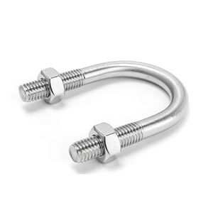 ตัวยึดท่อสเตนเลสรถบรรทุก M10 M8สองทางชุบสังกะสีสีเหลืองความแม่นยำสูงกลอนประตูรูปตัวยู - Product Image 1