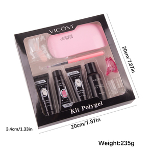 Poli tırnak seti poli tırnak jeli kiti 15ML uzatma akrilik akrilik jel çıplak 3 renkler kayma çözüm Stater kiti ile acemi için - Product Image 1