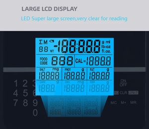 LCDディスプレイ5kg家庭用バランスデジタルカロリー食品体重計と栄養計算機キッチンスケールカロリー - Product Image 6