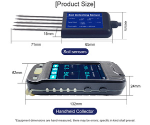 Analizador de PH de suelo portátil Sensor NPK de suelo Registrador DE DATOS Temperatura del suelo Humedad Ph Sensor NPK EC Batería de litio incorporada - Product Image 4