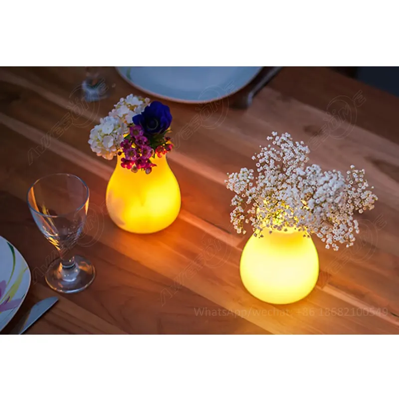 Lámpara led de mesa, florero luminoso