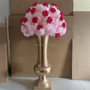 A-391高品质婚礼桌装饰插花银色金属花瓶摆架婚礼装饰摆件
