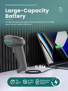 Nuevo producto Syble, escáner de código de barras BT 2D inalámbrico de 2,4G con escaneo de detección automática, lector de código de barras QR PDF417 - Product Image 6