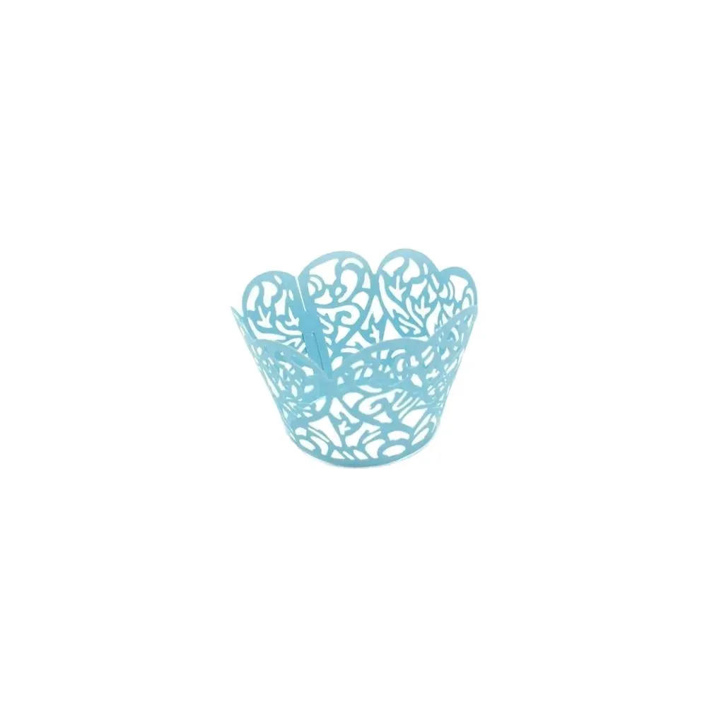 Hollow lace custom color party laser cut paper cupcake wrappers cake decoration