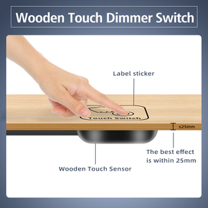 Sensor táctil de Panel de madera GREESON DC12V 24V interruptor de luz LED función de atenuación continua para muebles de madera