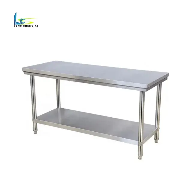 Attrezzature da cucina commerciali mobili personalizzate tavoli in acciaio inossidabile tavolo consolle per la preparazione degli alimenti tavolo da lavoro in acciaio inossidabile