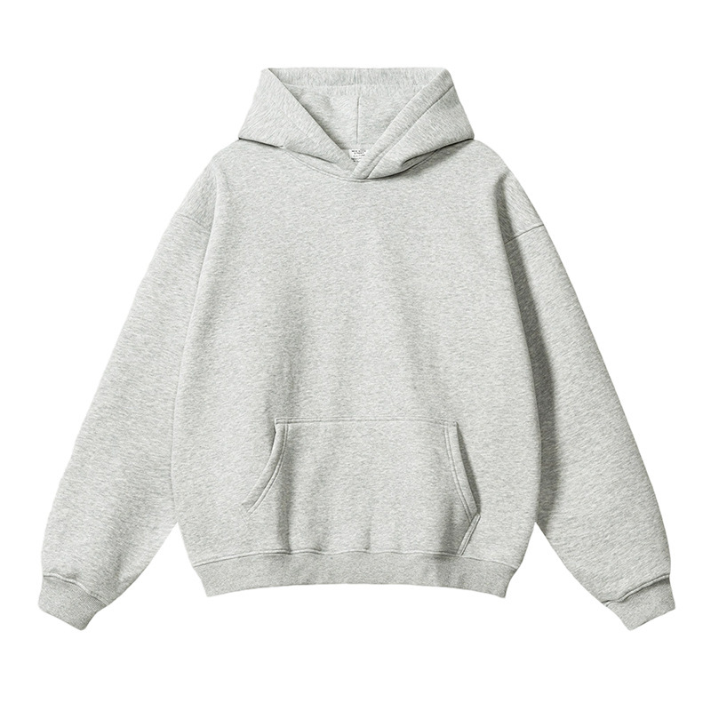 Floral gray fleece v-neck with no hood and drawstring