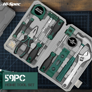 Hi-Spec 59pcs DIY Green Tool <strong>Kit</strong> for Hand Repairs Compact Home Tool Set <strong>Kit</strong> Hot Sale Household Repairing Tools Set - Product Image 2