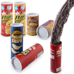 ポテトチップス跳ねるスネークエイプリルフールギフトパロディーポテトチップスヘビおもちゃ面白いギフトパーティーいたずらおもちゃシミュレーションヘビ