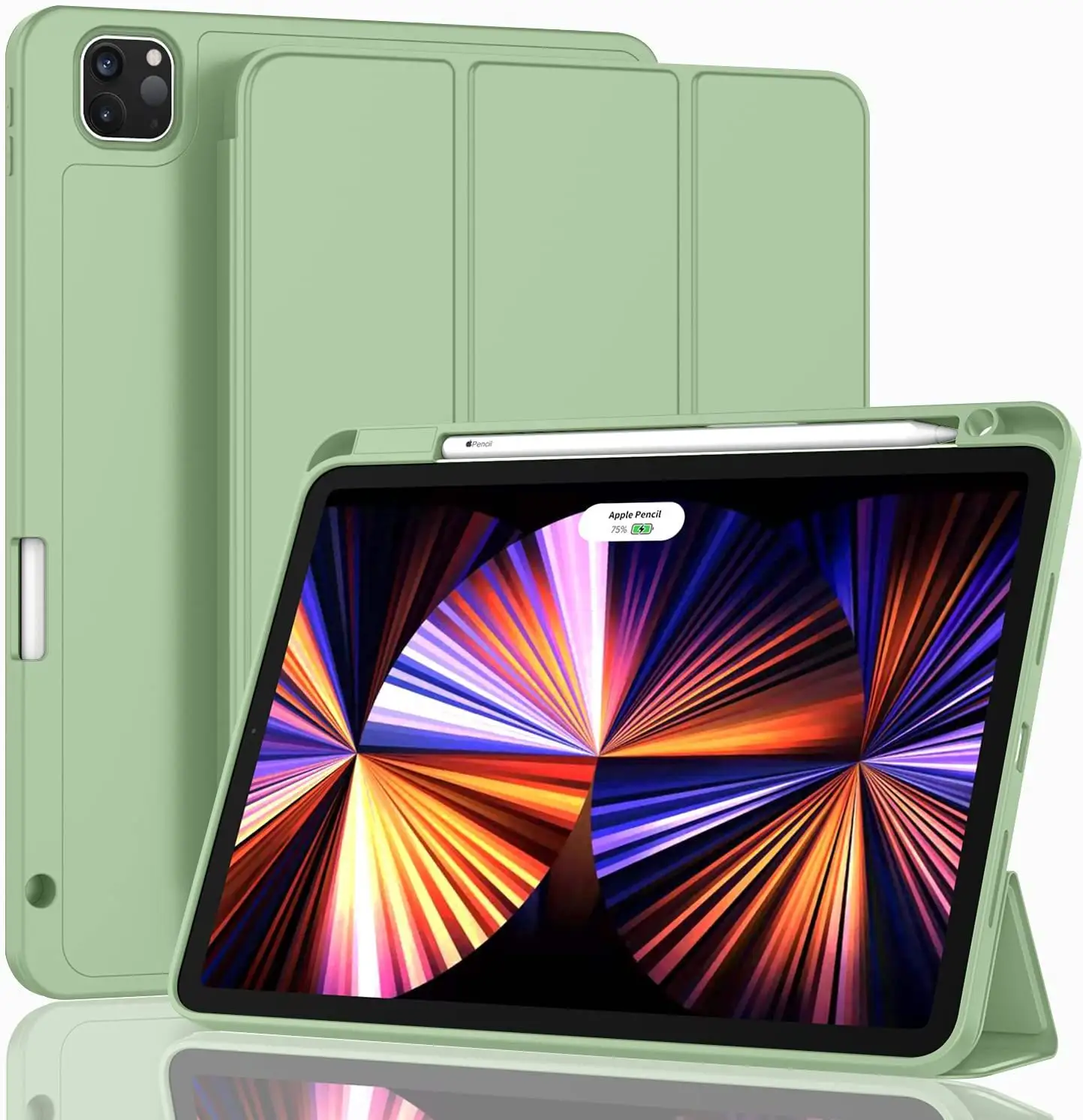 Custodie per Tablet leggere e durevoli con Slot per penna per iPad 10.9 per iPad Pro 12.9/11/10.5 custodia in pelle siliconica a tre pieghe