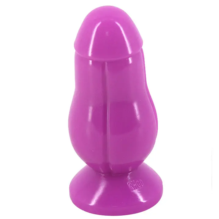 Consolador anal para punto G con imagen de berenjena, juguete pequeño de plástico PVC de 15,3 CM/6 pulgadas con forma de animal