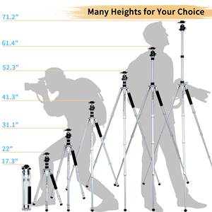 Chuyên Nghiệp Xách Tay Với 360 Toàn Cảnh Bóng Đầu Trọng Lượng Nhẹ Bạc Máy Ảnh Giá Ba Chân Đứng Monopods Cho Nhiếp Ảnh Video Săn Bắn - Product Image 2