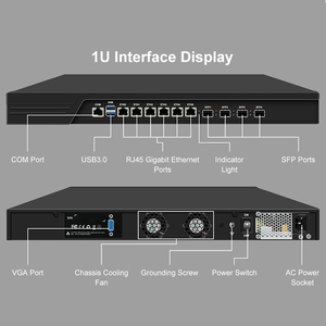 1u Firewall Router 6 I211 Lan 4 SFP 2 * DDR4 Linux Pfsense OS Network Appliance 1U 2U Servidor PC Soft Router Computadora Barebone PC