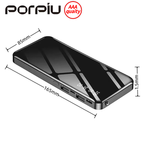 PORPIU A23 عالي الجودة عصري ، من نوع mAh ، بنك طاقة USB مزدوج سريع الشحن ، مدخل USB صغير نحيف 10 واط ، هدية ترويجية - Product Image 2
