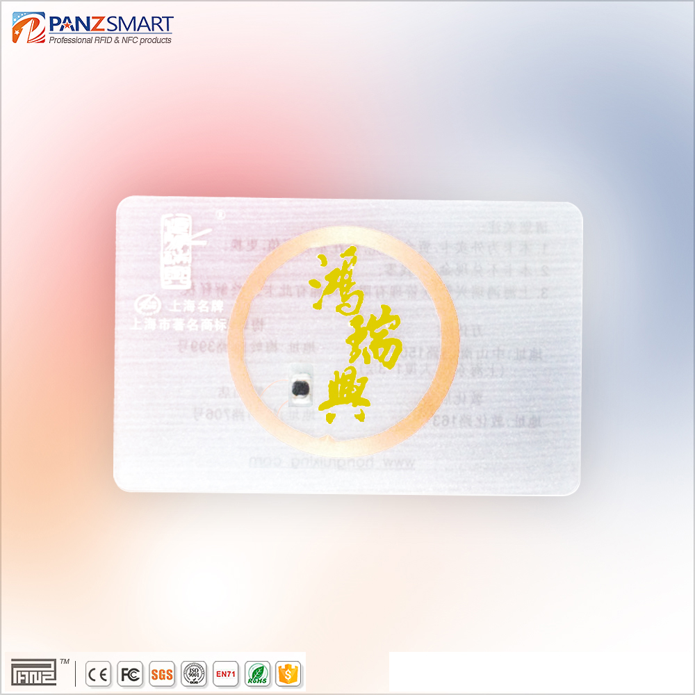 Customized clear transparent gift card RFID chip <strong>program</strong> URL <strong>website</strong> encoding NFC frost transparent business card for Social - Product Image 3