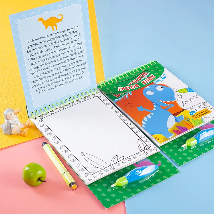 Livro de colorir em água, caráter de animal e desenho animado, livro mágico de colorir para crianças, brinquedo educativo, venda imperdível