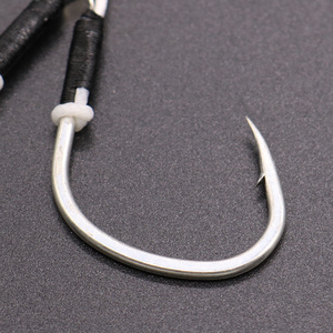 Jigging Pro 1/0 2/0 3/0 4/0 5/0 Sea Double Assist Jigging Hookแหวนแข็งจิ๊กตะขอเบ็ดตกปลา - Product Image 4