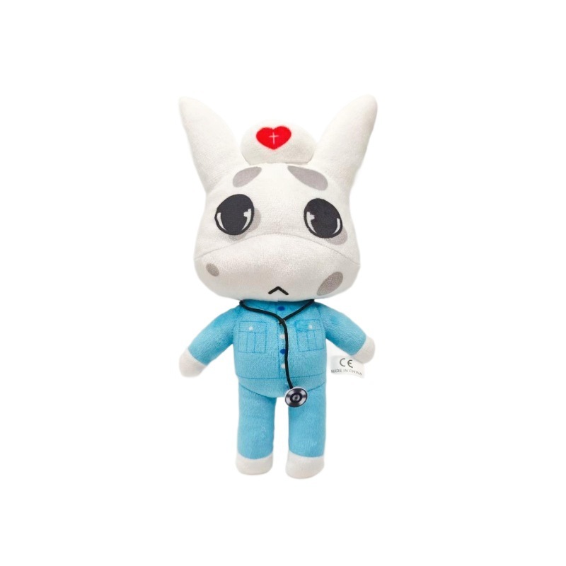 Estetoscopio de pie - Gato médico blanco - 27 cm - 90 g