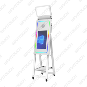 Taşınabilir Vogue artırılmış gerçeklik Selfie sihirli ayna fotoğraf kabini Kiosk makinesi LED çerçeve muhafaza kameralar SLR düğünler için - Product Image 1