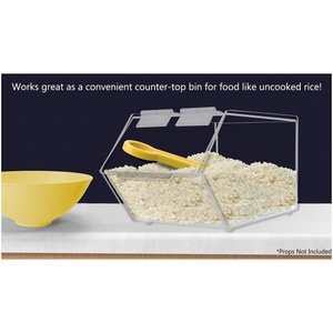 Stackable Acrylic kẹo thùng trong suốt lucite Ice Cream toppings bagel Nuts Thùng Lưu Trữ caddys với Flip-Top Nắp - Product Image 6