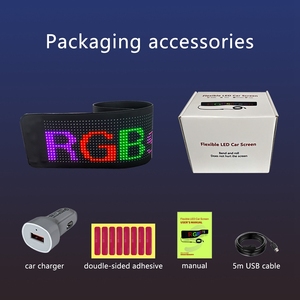 Светодиодная панель дисплея, USB 5 В светодиодная матричная панель, интеллектуальное приложение, программируемый автомобильный магазин, рекламный прокрученный светодиодный дисплей, вывеска - Product Image 3