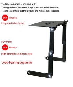 Venta al por mayor soporte altura ángulo ajustable aluminio portátil mesa de ordenador acostado portátil soporte - Product Image 5