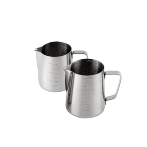 Barista Toolsเอสเพรสโซ่กาแฟลาเต้อาร์ต304เหยือกนมสแตนเลส350มล. ถ้วยเหยือกนมพร้อมเครื่องวัด - Product Image 1