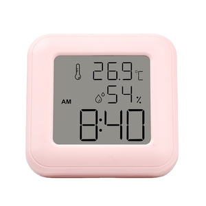 Termómetro LCD e higrómetro Precisión Reloj digital Pantalla Humedad Termómetro digital multitermómetro digital