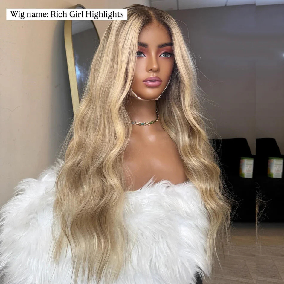 balayage vague de corps blonde et brune