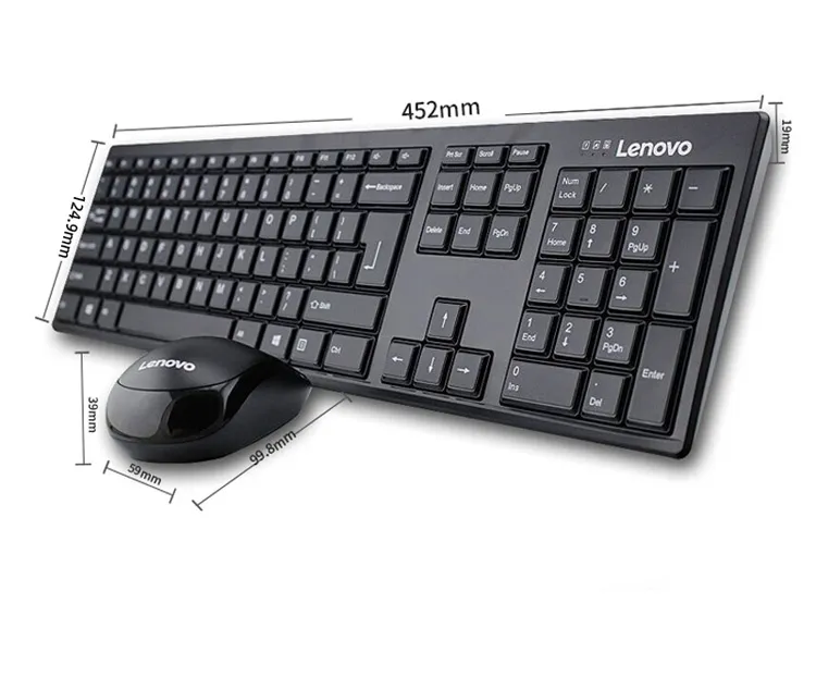 Lenovo-Conjunto de teclado y ratón inalámbricos originales, Combo KN100 KN102, conexión 2,4G Hz para ordenador portátil y de escritorio