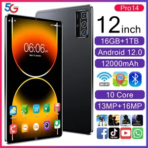 Pro 14 Tablet PC 12 pulgadas pantalla HD 2,5 Ghz Android Tablet Netbook Pad 12000mAH batería Android 12,0 16GB RAM 1TB ROM X30 10 Core - Product Image 4