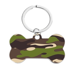 Ywganggu Roestvrij Staal Hond Bot Tags Sleutelhanger Uv Afdrukken Hond Id Tag Graveren Metalen Kay Ketting Aanpasbare Dog Tag - Product Image 1